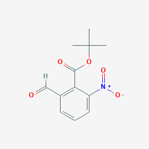 molecular formula C12H13NO5 B13925437 Tert-butyl 2-formyl-6-nitrobenzoate 