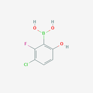 molecular formula C6H5BClFO3 B13925490 (3-Chloro-2-fluoro-6-hydroxyphenyl)boronic acid 