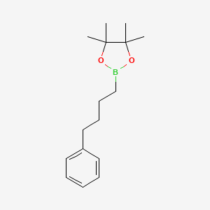 molecular formula C16H25BO2 B13925513 4,4,5,5-Tetramethyl-2-(4-phenylbutyl)-1,3,2-dioxaborolane CAS No. 167693-07-4