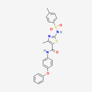 4-methyl-2-(4-methylphenylsulfonamido)-N-(4-phenoxyphenyl)thiazole-5-carboxamide