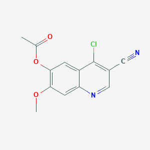 6-(Acetyloxy)-4-chloro-7-methoxy-3-quinolinecarbonitrile