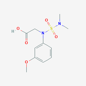 molecular formula C11H16N2O5S B1392564 N-[(二甲氨基)磺酰基]-N-(3-甲氧基苯基)甘氨酸 CAS No. 1242968-55-3