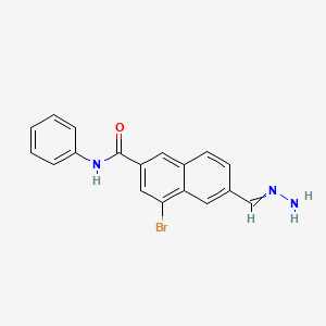 4-Bromo-6-(hydrazinylidenemethyl)-N-phenylnaphthalene-2-carboxamide