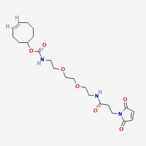 molecular formula C22H33N3O7 B13925716 TCO-PEG2-amido maleimide 