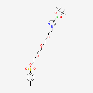 2-(2-(2-(2-(4-(4,4,5,5-Tetramethyl-1,3,2-dioxaborolan-2-YL)-1H-pyrazol-1-YL)ethoxy)ethoxy)ethoxy)ethyl 4-methylbenzenesulfonate