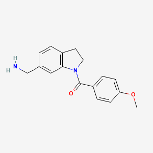 B1392579 {[1-(4-Methoxybenzoyl)-2,3-dihydro-1H-indol-6-yl]methyl}amine CAS No. 1243101-84-9