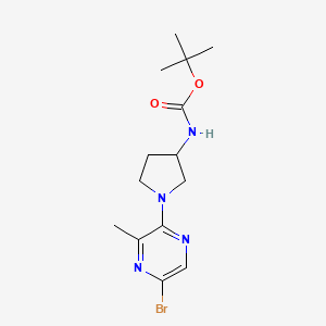 tert-Butyl (1-(5-bromo-3-methylpyrazin-2-yl)pyrrolidin-3-yl)carbamate