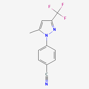 4-(5-Methyl-3-(trifluoromethyl)-1H-pyrazol-1-YL)benzonitrile