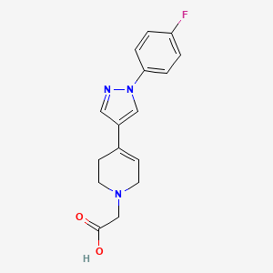 molecular formula C16H16FN3O2 B1392584 [4-[1-(4-氟苯基)-1H-吡唑-4-基]-3,6-二氢吡啶-1(2H)-基]乙酸 CAS No. 1242882-03-6