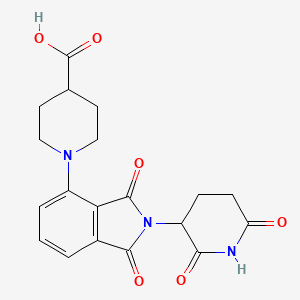 molecular formula C19H19N3O6 B13925849 1-[2-(2,6-Dioxopiperidin-3-yl)-1,3-dioxoisoindol-4-yl]piperidine-4-carboxylic acid 