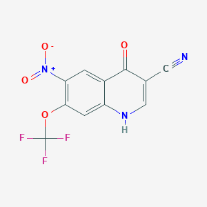 3-Quinolinecarbonitrile, 4-hydroxy-6-nitro-7-(trifluoromethoxy)-