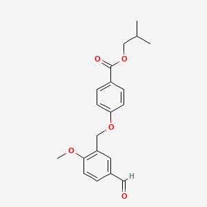 molecular formula C20H22O5 B1392586 4-[(5-甲酰基-2-甲氧基苄基)氧基]苯甲酸异丁酯 CAS No. 933829-40-4