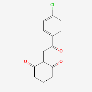 molecular formula C14H13ClO3 B1392587 2-[2-(4-氯苯基)-2-氧代乙基]环己烷-1,3-二酮 CAS No. 14006-75-8