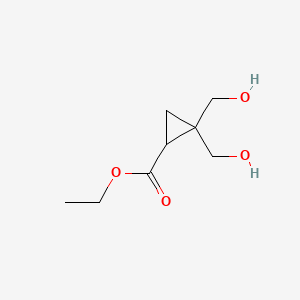 molecular formula C8H14O4 B13925883 Ethyl 2,2-bis(hydroxymethyl)cyclopropane-1-carboxylate 