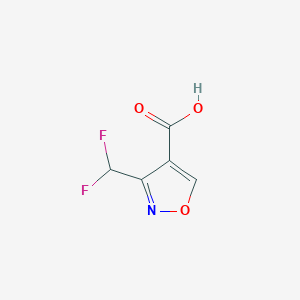 molecular formula C5H3F2NO3 B13925894 3-(Difluoromethyl)isoxazole-4-carboxylic acid 