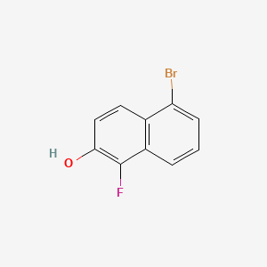 molecular formula C10H6BrFO B13925904 5-Bromo-1-fluoro-2-naphthalenol 