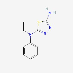 molecular formula C10H12N4S B1392591 N-乙基-N-苯基-1,3,4-噻二唑-2,5-二胺 CAS No. 1242984-07-1