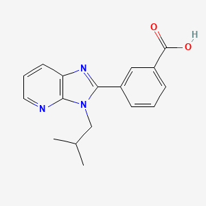 molecular formula C17H17N3O2 B1392595 3-(3-异丁基-3H-咪唑并[4,5-b]吡啶-2-基)苯甲酸 CAS No. 1244855-37-5