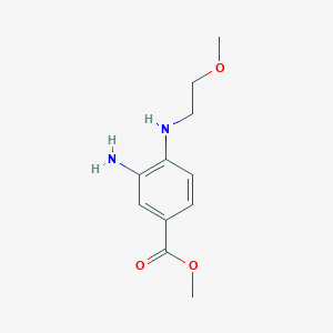 molecular formula C11H16N2O3 B1392600 3-氨基-4-[(2-甲氧基乙基)氨基]苯甲酸甲酯 CAS No. 1242924-78-2