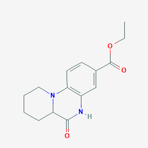 molecular formula C15H18N2O3 B1392602 6-氧代-6,6a,7,8,9,10-六氢-5H-吡啶并[1,2-a]喹喔啉-3-羧酸乙酯 CAS No. 1104739-06-1