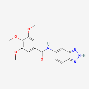 molecular formula C16H16N4O4 B13926043 N-1H-Benzotriazol-6-yl-3,4,5-trimethoxybenzamide CAS No. 216774-40-2