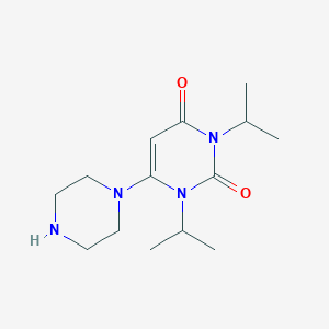 molecular formula C14H24N4O2 B1392612 1,3-二异丙基-6-哌嗪-1-基嘧啶-2,4(1H,3H)-二酮 CAS No. 1243023-38-2