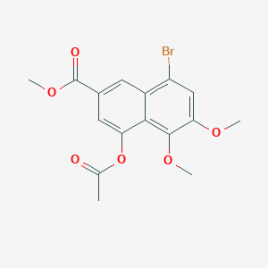 2-Naphthalenecarboxylic acid, 4-(acetyloxy)-8-bromo-5,6-dimethoxy-, methyl ester