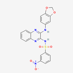 N-[3-(1,3-benzodioxol-5-ylamino)quinoxalin-2-yl]-3-nitrobenzenesulfonamide