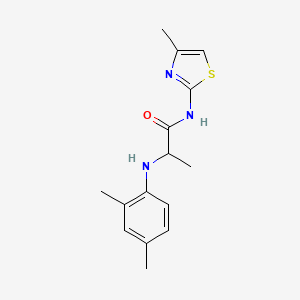 2-(2,4-Dimethyl-phenylamino)-N-(4-methyl-thiazol-2-yl)-propionamide