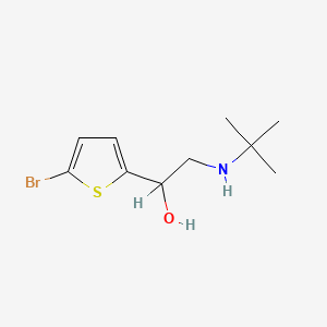 molecular formula C10H16BrNOS B13926298 1-(5-Bromo-2-thienyl)-2-tert-butylaminoethanol CAS No. 62673-52-3