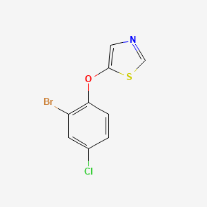 molecular formula C9H5BrClNOS B13926300 5-(2-Bromo-4-chlorophenoxy)thiazole 