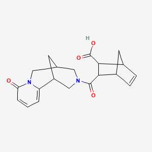 molecular formula C20H22N2O4 B1392634 3-[(8-氧代-1,5,6,8-四氢-2H-1,5-甲烷吡啶并[1,2-a][1,5]二氮杂环-3(4H)-基)羰基]双环[2.2.1]庚-5-烯-2-羧酸 CAS No. 1242971-50-1