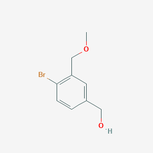 molecular formula C9H11BrO2 B13926342 (4-Bromo-3-(methoxymethyl)phenyl)methanol 