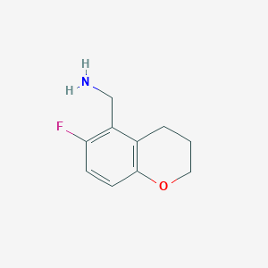 molecular formula C10H12FNO B13926358 (6-Fluorochroman-5-yl)methanamine 