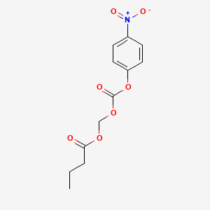 molecular formula C12H13NO7 B13926363 (((4-Nitrophenoxy)carbonyl)oxy)methyl butyrate 