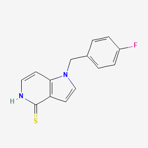 molecular formula C14H11FN2S B1392638 1-(4-氟苄基)-1,5-二氢-4H-吡咯并[3,2-c]吡啶-4-硫酮 CAS No. 1242915-30-5