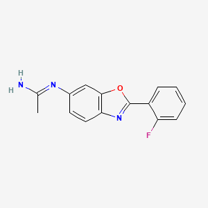 molecular formula C15H12FN3O B13926426 n-[2-(2-Fluorophenyl)benzoxazol-6-yl]acetamidine 