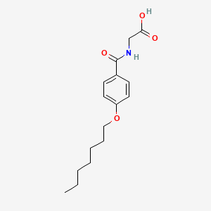 molecular formula C16H23NO4 B1392645 N-[4-(庚氧基)苯甲酰]甘氨酸 CAS No. 1243088-22-3