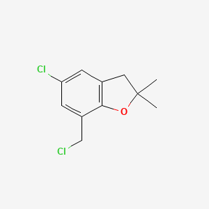 5-Chloro-7-(chloromethyl)-2,2-dimethyl-2,3-dihydrobenzofuran