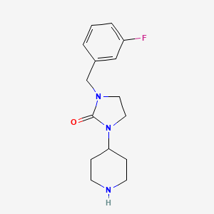 molecular formula C15H20FN3O B1392656 1-(3-氟苄基)-3-哌啶-4-基咪唑烷-2-酮 CAS No. 1242902-54-0