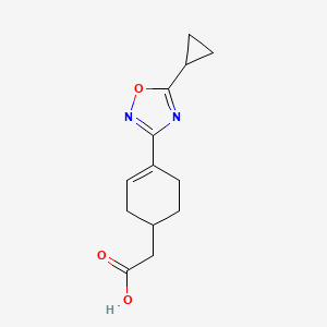 B1392657 [4-(5-Cyclopropyl-1,2,4-oxadiazol-3-yl)cyclohex-3-en-1-yl]acetic acid CAS No. 1242858-87-2