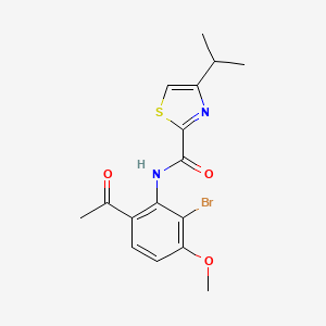 n-(6-Acetyl-2-bromo-3-methoxyphenyl)-4-isopropylthiazole-2-carboxamide