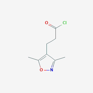 molecular formula C8H10ClNO2 B1392659 3-(3,5-二甲基异恶唑-4-基)丙酰氯 CAS No. 358721-54-7