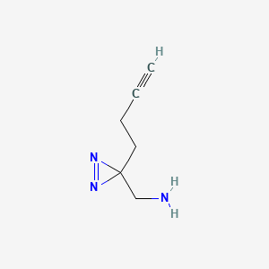 molecular formula C6H9N3 B13926637 3-(3-Butyn-1-yl)-3H-diazirine-3-methanamine 