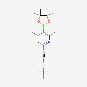 6-((tert-Butyldimethylsilyl)ethynyl)-2,4-dimethyl-3-(4,4,5,5-tetramethyl-1,3,2-dioxaborolan-2-yl)pyridine