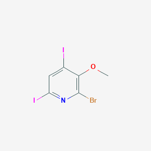 molecular formula C6H4BrI2NO B1392665 2-溴-4,6-二碘-3-甲氧基吡啶 CAS No. 1221792-52-4