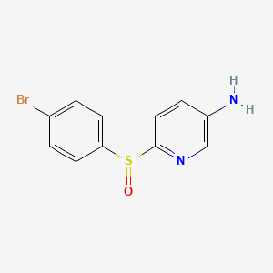 molecular formula C11H9BrN2OS B1392667 6-[(4-溴苯基)亚磺酰基]-3-吡啶胺 CAS No. 1221791-64-5