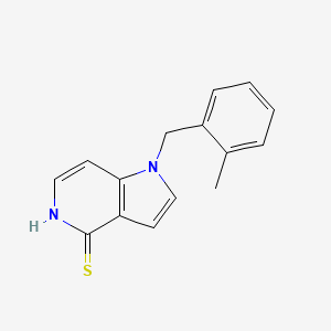 molecular formula C15H14N2S B1392669 1-(2-甲基苄基)-1,5-二氢-4H-吡咯并[3,2-c]吡啶-4-硫酮 CAS No. 1243025-05-9