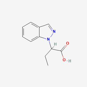 molecular formula C11H12N2O2 B1392675 2-(1H-吲唑-1-基)丁酸 CAS No. 1242875-38-2