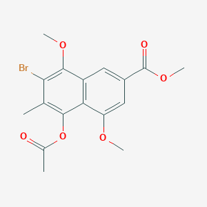 2-Naphthalenecarboxylic acid, 5-(acetyloxy)-7-bromo-4,8-dimethoxy-6-methyl-, methyl ester